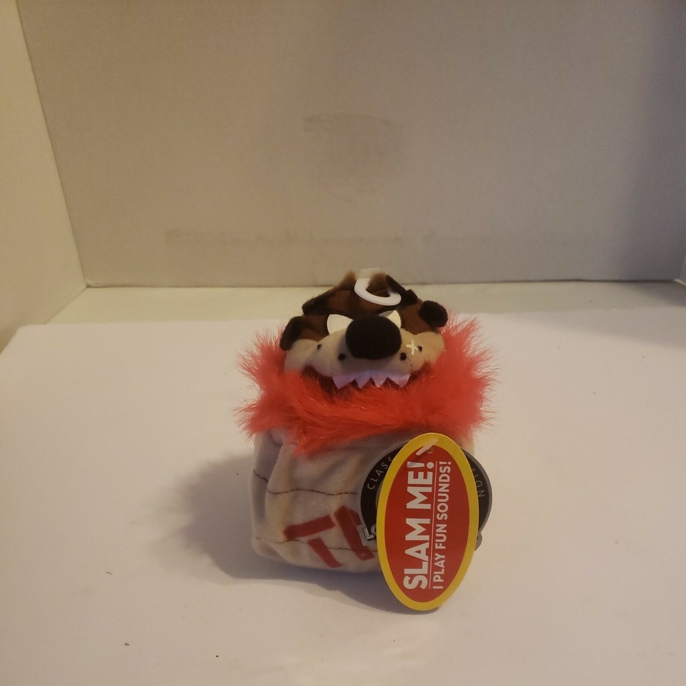 Vintage Looney Tunes Taz Tasmanian Devil TNT Plush Beanbag Toy by Applause NWT